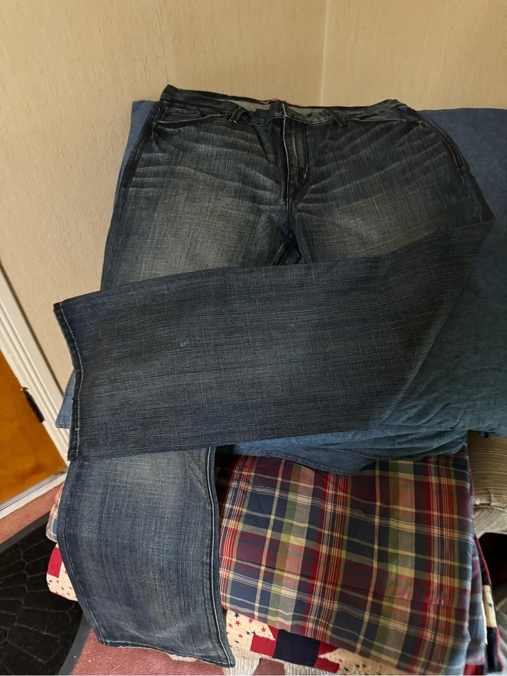 X2 Men's Dark Blue Straight-Leg Jeans